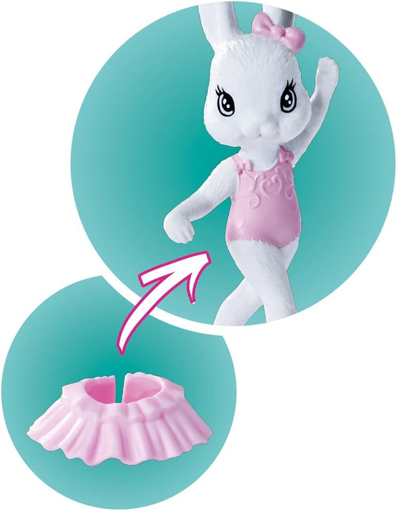 Simba 105733603 - Steffi Love Dancing Ballerina, Steffi als Ballerina-Puppe mit Tierfreund und drehbarem Rock, Spielpuppe 29 cm, ab 3 Jahren