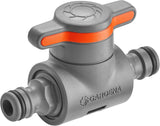 Gardena-Kupplung mit Regulierventil, Grau, Orange