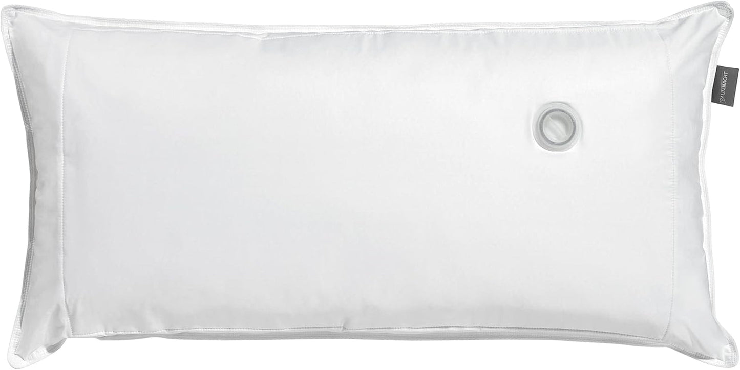Traumnacht Orthopädisches Wasserkissen mit einstellbarer Füllmenge, Bezug aus 100 % Baumwolle, 40 x 80 cm, entwickelt in Deutschland – hergestellt in der EU, weiß, 1 Stück (1 Packung) Naty Shop Standardkissen