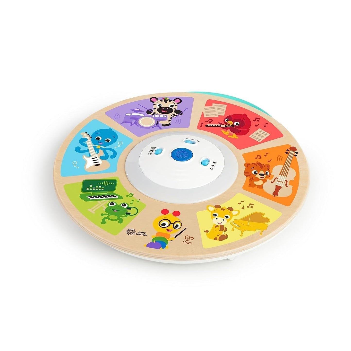 Baby Einstein, Hape, Cal's Smart Sounds Symphony Magic Touch elektronisches Aktivitätsspielzeug aus Holz in 3 Sprachen (Englisch, Französisch und Spanisch), 3 Modi, ab 6 Monaten Babyspielzeug Naty Shop