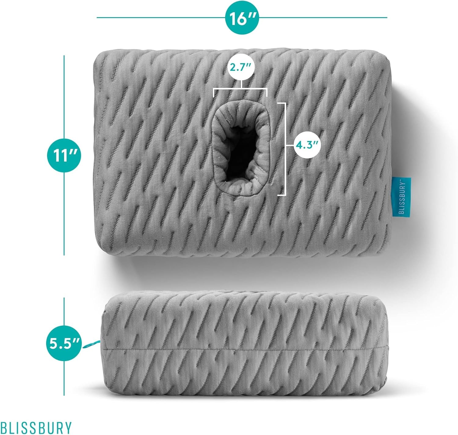 BLISSBURY Mini-Ohrkissen für Menschen mit Ohrenschmerzen Naty Shop Standardkissen