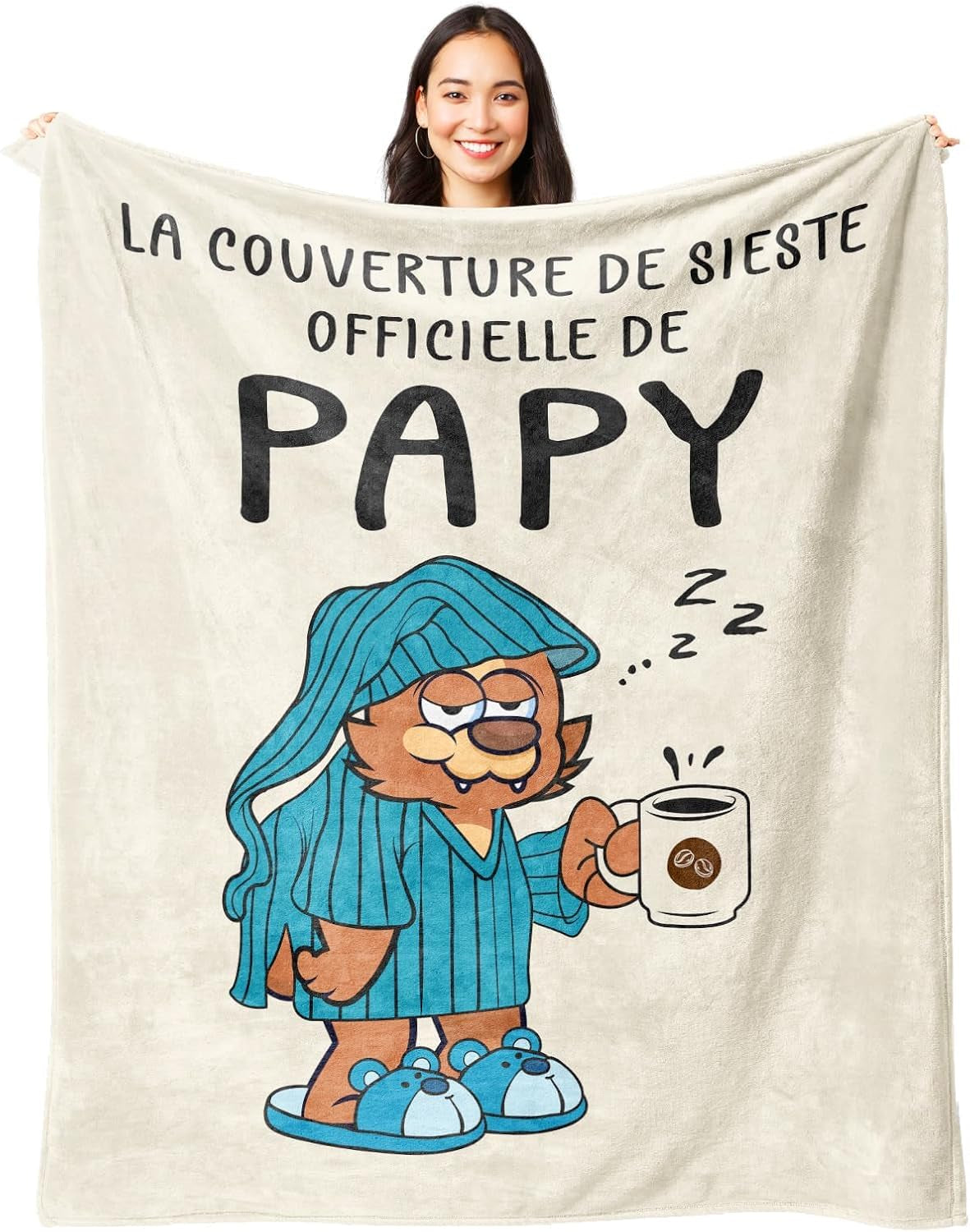 Juratar-Flanelldecke für Papa – Geschenk zum Geburtstag, Vatertag und Weihnachten – 152 x 130 cm. Betten und Decken. Besuche den Juratar-Store Papy