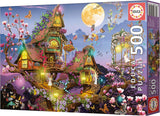 Educa - Puzzle 500 Teile für Erwachsene | Feenhaus, 500-teiliges Puzzle für Erwachsene und Kinder ab 11 Jahren, Fantasy, Märchen, Feen (19554) Puzzle Naty Shop