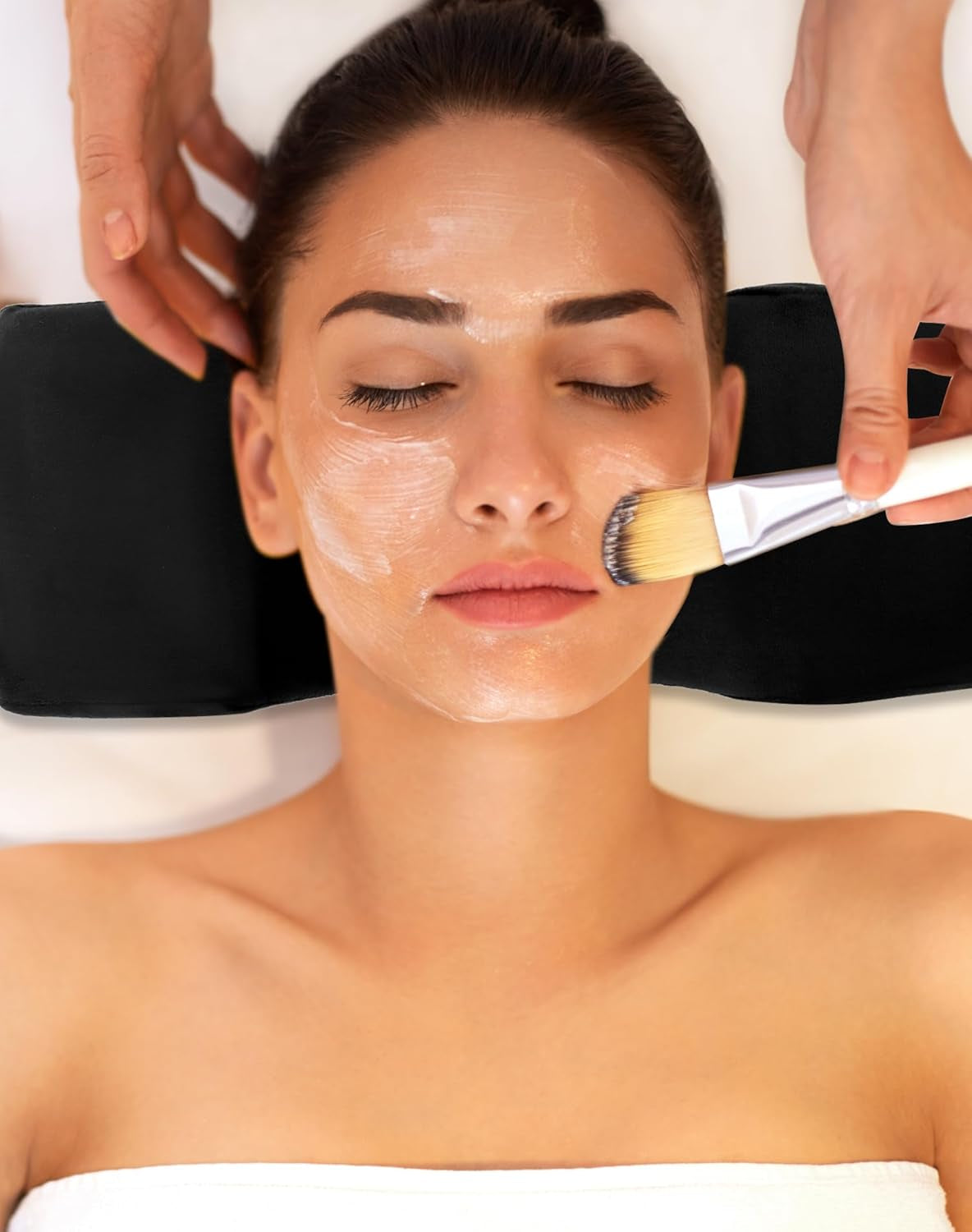 QWORK® Wimpernkissen, U-Förmiges Beauty Makeup Kissen, Ergonomisches Wimpernkissen Verlängerung Füren, Memory Foam Wimpernkissen Für Den Heimgebrauch Im Schönheitssalon (Schwarz) Cervical Orthopaedic Pillows Naty Shop