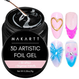 Makartt 3D Nail Art Gel – Strass-Klebegel 15 g für Nagel-Schlüsselanhänger, multifunktionales Nagelskulptur-Gel für DIY-Nageldesign, Nagelskulptur-Nagelmodellierung zu Hause (transparent)