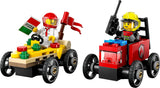 LEGO City Pizza Lieferwagen Vs. Pizza Truck – Seifenkistenspielzeug für Mädchen und Jungen ab 5 Jahren – Bauset mit 2 Fahrer-Minifiguren – Geburtstags- und Weihnachtsgeschenk 60458 Bausets Besuchen Sie den LEGO-Store