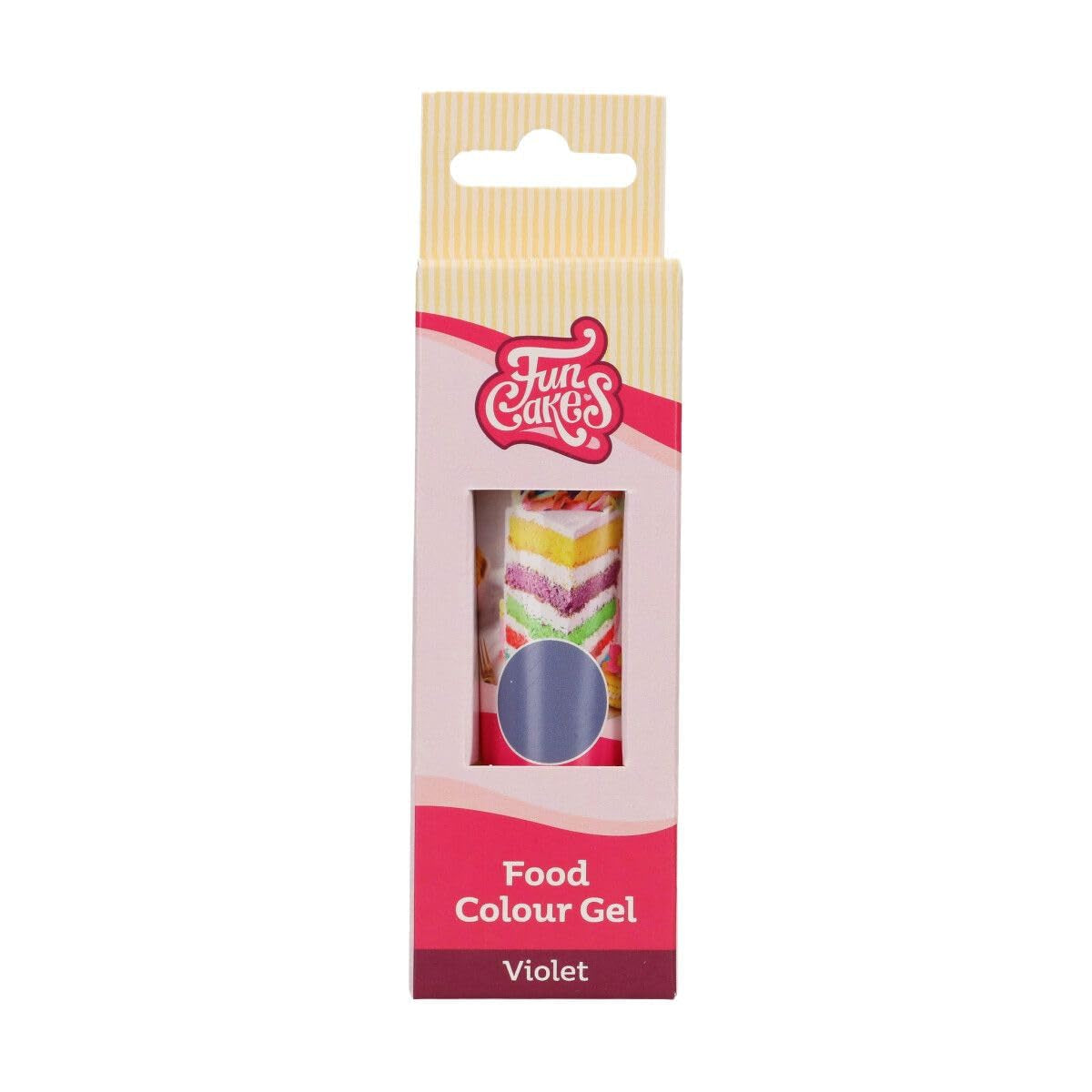 Funcakes Purple Food Color Gel: Hochkonzentrierte Lebensmittelfarbe für Teig, Creme, Fondant, Marzipan, Gebäck, einfache Dosierung, einzelne Tropfen für lebendige Farben, Halal, 30 g