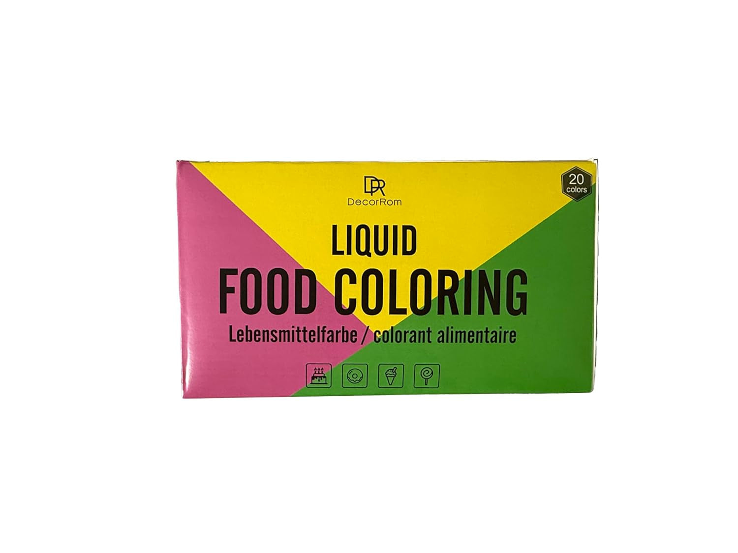 Lebensmittelfarbe – 20 Farben x 10 ml, konzentrierte flüssige Lebensmittelfarbe zum Dekorieren von Kuchen, Backen, Keksen, Macarons – zuckerfreie Lebensmittelfarbe für Getränke, Kuchendekoration, selbstgemachten Schleim, Ostereier
