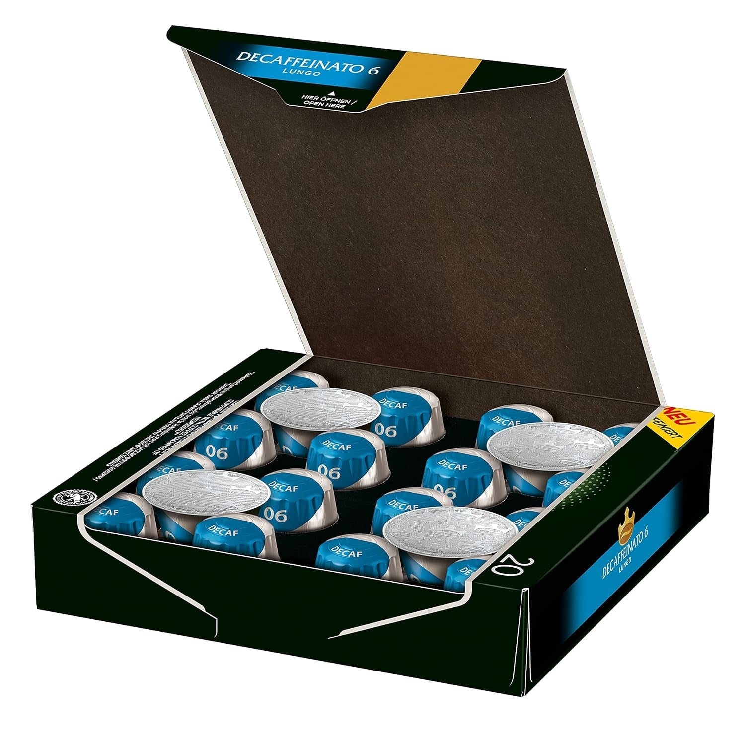Kaffeekapseln Lungo Classico, Intensität 6 von 12, 10 x 20 Getränke & Kaffeekapseln Lungo Decaffeinato- Intensität 6- 200 Nespresso-kompatible Kapseln, 10er Pack, 10 x 20 Getränke