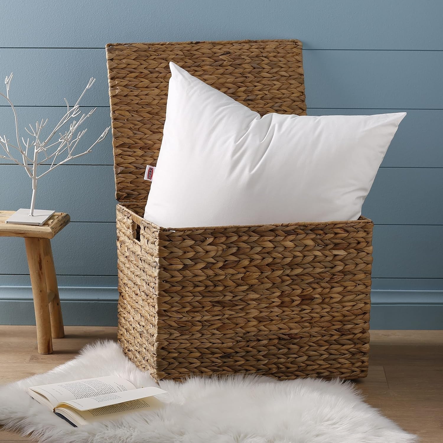 DODO Premium Kissen, 60 x 60 cm, mittlerer Komfort, Cloud De Douceur Kissen | Milbendicht und flauschig | Perkal-Baumwolle + Paspelierung. Maschinenwaschbar bei 40 °C. Standard-Kissen von Naty Shop