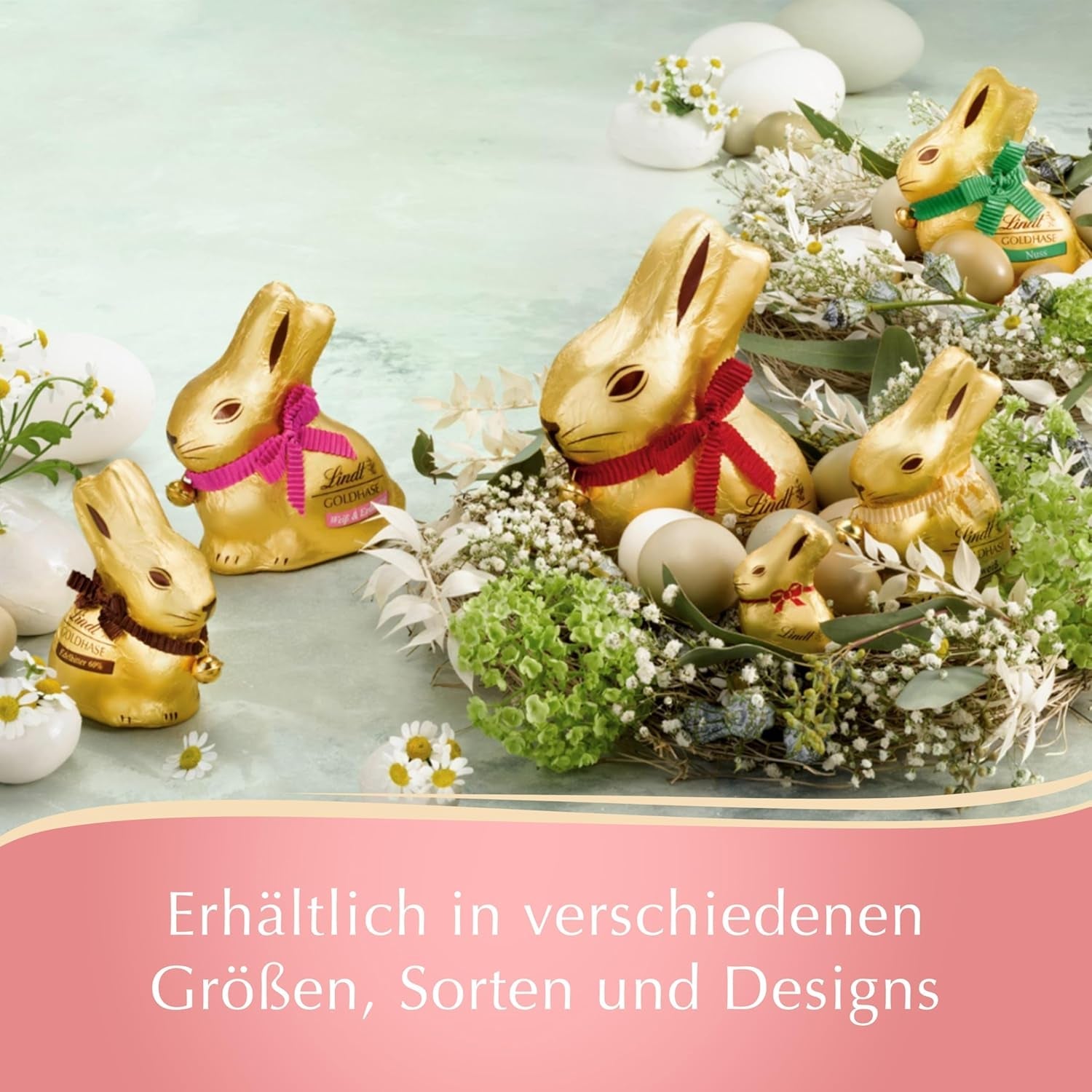Lindt Schokoladen-Goldhase | Der goldene Hase 100g | Osterhase Premium Milchschokolade | Osterschokolade | Geschenk aus Schokolade | Der Schokoladenhase | Der Osterhase