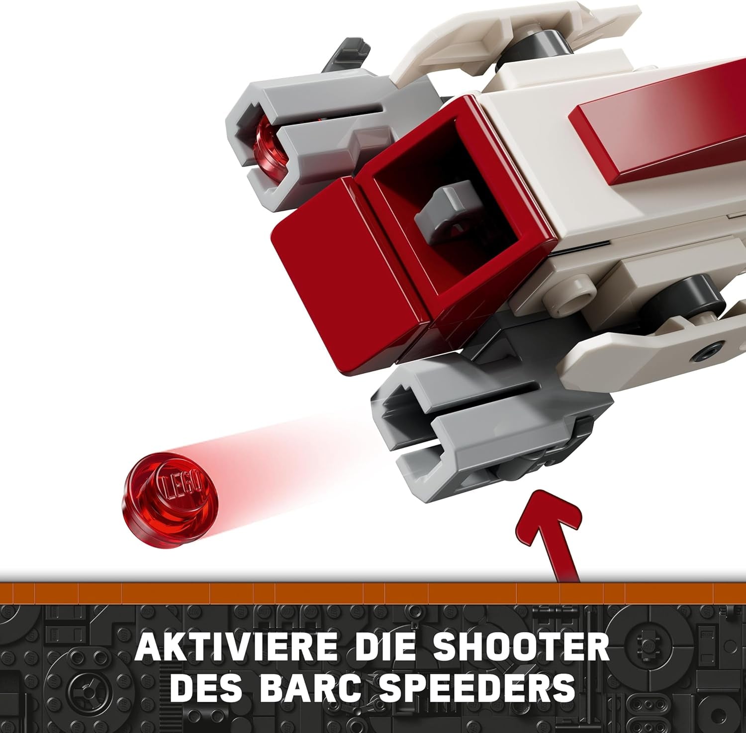LEGO Star Wars Flucht mit dem BARC Speeder, das Mandalorianer-Set, Spielzeugfahrrad mit Beiwagen, enthält die Figuren Kelleran Beq und Grogu, Geschenk für Jungen und Mädchen ab 8 Jahren 75378 Bausets Beuche den LEGO-Store