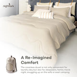 Night Lark Bettdecke ohne Bezug, 4,5 Tog, King Size, Tufted Dot Collection, Luxusbettwäsche, hypoallergen, maschinenwaschbar, warme Sandbettdecken und Steppdecken Naty Shop