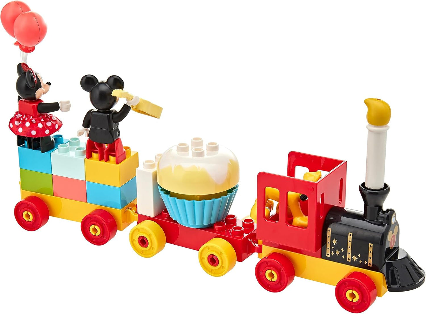 LEGO 10941 DUPLO Disney Mickey und Minnie Geburtstagszug, Spielzeugzug mit Kuchen und Luftballons, Geschenk für Kinder ab 2 Jahren. Bausets Besuchen Sie den LEGO-Store