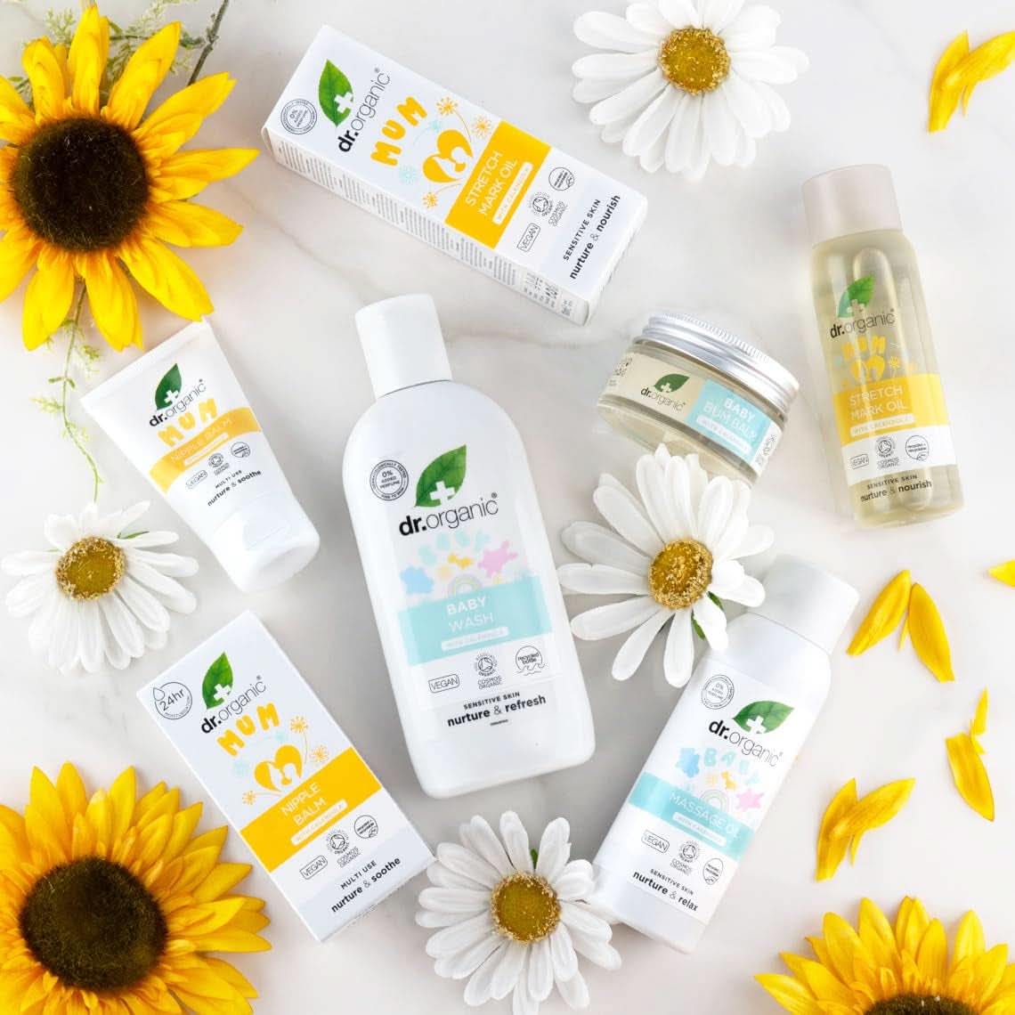 Dr Organic Brustwarzenbalsam mit Ringelblume, Lanolin, natürliche Linderung, für Wunden und rissige Brustwarzen, 30 ml Zubehör Essen und Stillen Bebe Naty Shop