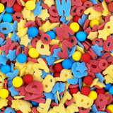 Günthart, 8 Zuckerfiguren zum Schulanfang und Buchstaben, 115 Gramm Streusel Naty Shop