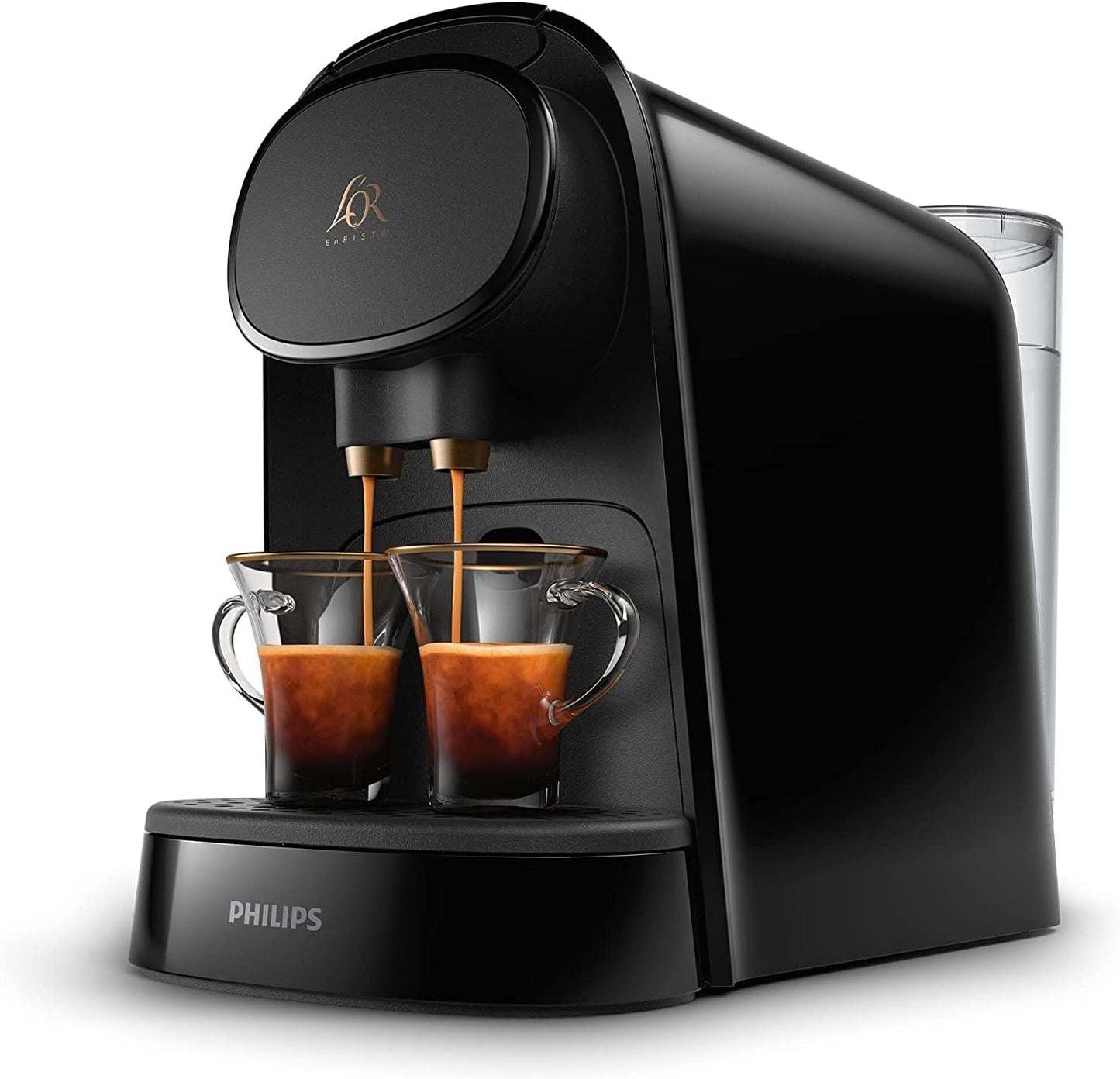 PHILIPS LM8012/60 Kapsel-Espressomaschine – zwei Dosierungen, doppelter Genuss, 1 oder 2 Tassen, Ristretto, Espresso, Lungo oder Grand Café Long, Doppelkapsel, echte Espresso-Qualität, Klavierschwarz