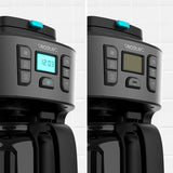 Cecotec Coffee 66 Grind & Drop Essential Filterkaffeemaschine. 1086 W, Messermühle, bis zu 12 Tassen, Extreme Aroma-Technologie, digital, Edelstahl, automatische Abschaltung.
