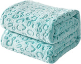 FY FIBER HOUSE Flanell-Fleece-Überwurf, Mikrofaserdecke mit 3D-Gepardendruck, 228 x 274 cm, lila Steppdecken und Steppdecken Naty Shop Blau 50 "X60"