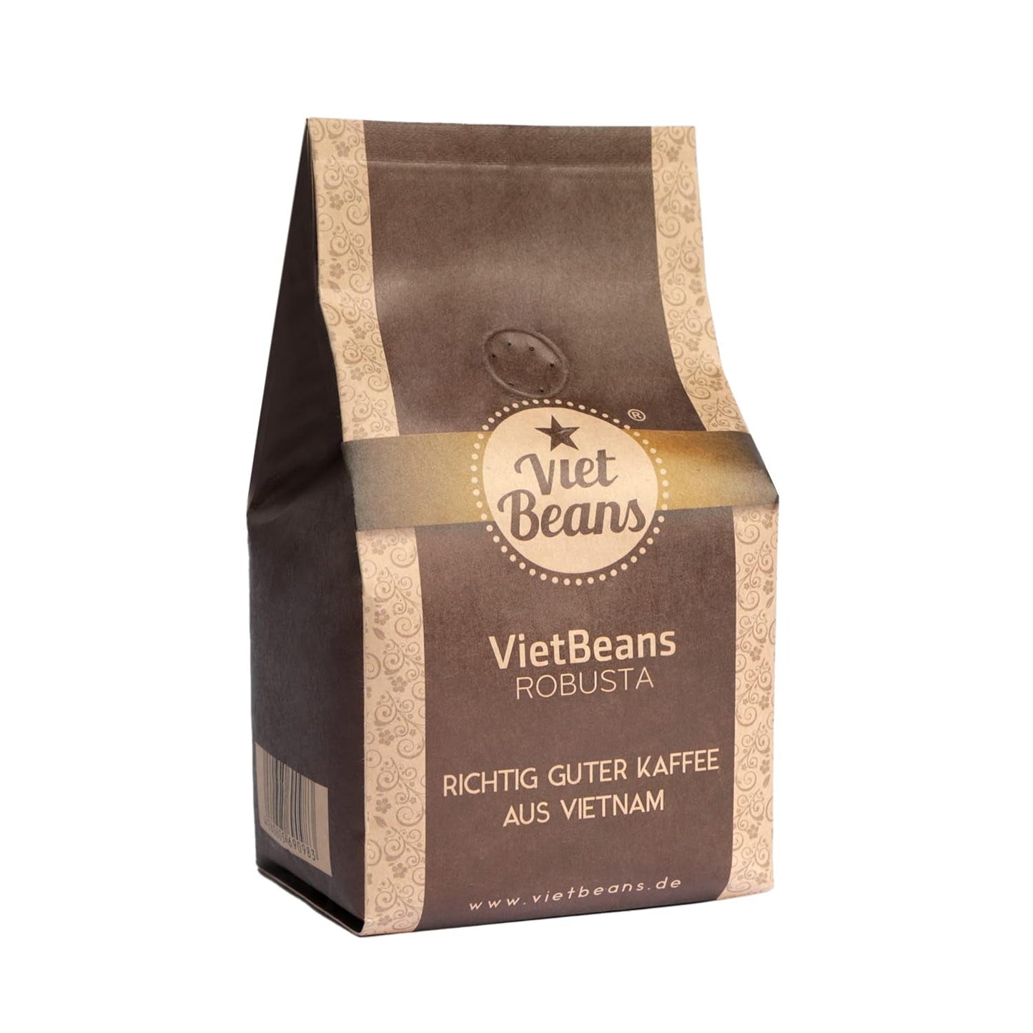 VietBeans 100% Robusta – Ganze Bohne – Kaffeespezialität aus Vietnam – Kräftig und würzig – 250g