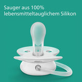 Philips AVENT Ultra Soft Schnuller – Packung mit 4 extra weichen BPA-freien Schnullern für Babys im Alter von 0–6 Monaten, inklusive Tragetasche und Sterilisation (Modell SCF091/35)