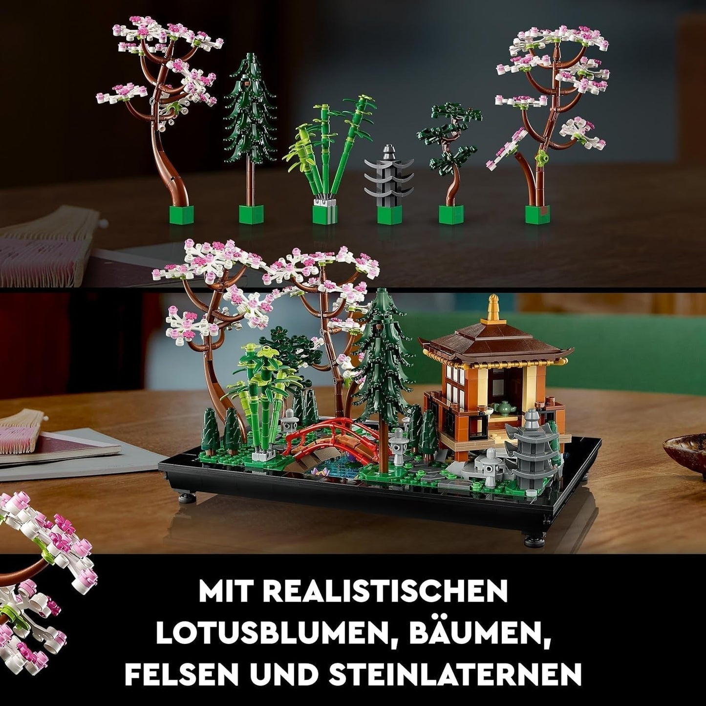 Lego Icons Garden Of Silence – Zen-Botanischer Garten-Set für Erwachsene mit Lotusblumen – Anpassbare, japanisch inspirierte Schreibtischdekoration – Geschenk für Damen und Herren 10315 Bausets Besuchen Sie den LEGO-Store