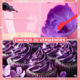 Gel-Lebensmittelfarbe – HXDZFX 2×30 ml, zuckerfreie Lebensmittelfarbe, hochkonzentriert, zum Dekorieren von Kuchen, weißem Fondant, Makronen, Keksen, Backen, Ostereiern, Schleim (Traubenviolett)