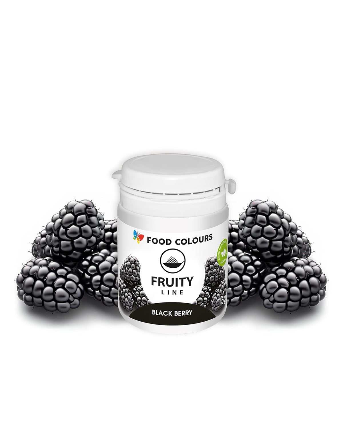 Lebensmittelfarbpulver, natürliche Farbe, Fruity Line BLUEBERRY, 20 g, natürliches Farbpulver für Cremes, Zuckerguss, Biskuitteig in Pulverform, Lebensmittelfarbe für Getränke, Gelees