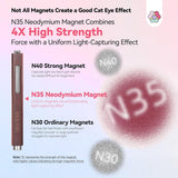 SAVILAND 4X Hochfester Cat Eye Magnet Für Nagel: 3-In-1 Nagel Magnet Rund Lange Streifenperle N35 Neodym Ultra Strong Magnet Für Nagellack Präzise 3S Formung Cat Eye Gel Nagellack Magnet Magnetstift