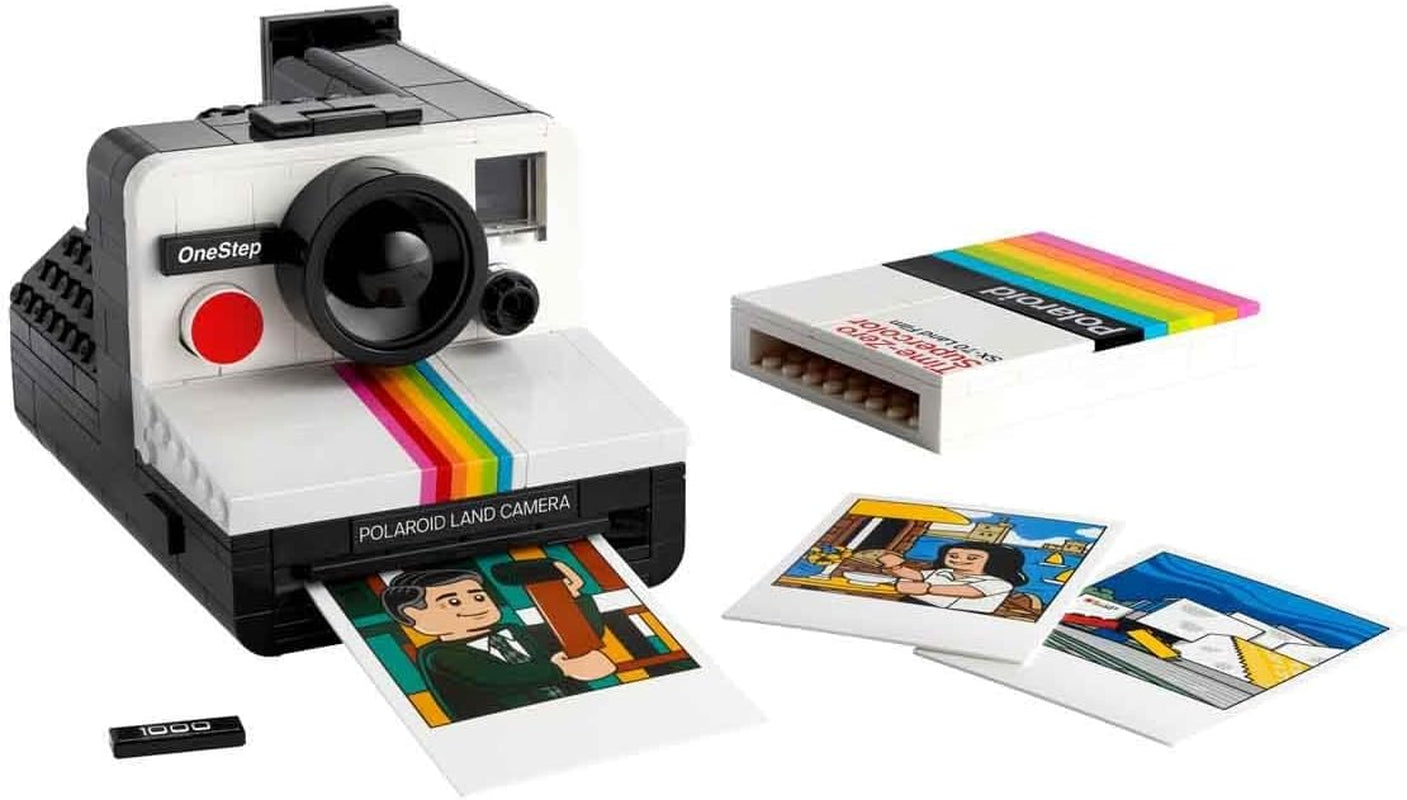 LEGO Ideas Polaroid Onestep SX-70 Kameraset für Erwachsene, Sammlerstück mit authentischen Details, kreative Aktivität, Fotogeschenke für Frauen, Männer, Ihn, Sie und Jugendliche 21345 Bausets Besuchen Sie den LEGO-Store
