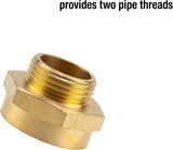 Gardena Brass Reducer Threaded Nippel: Messinganschluss für Gewindereduzierer z. B. für Pumpen, 33,3 mm Außengewinde (G 1 Zoll) / 42 mm Innengewinde (G 1 1/4 Zoll) (7266-20)