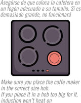 NERTHUS FIH 833 Induktions-Espressomaschine für 3 Tassen, klassische italienische Espressomaschine
