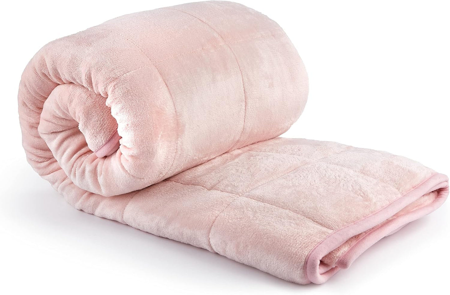 Emma Barclay beschwerte Sherpa-Decke, 127 x 152 cm, Blush Pink Emma Barclay Betten und Decken