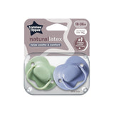 Tommee Tippee Kirsch-Latex-Schnuller, 0–6 Monate, 2er-Pack, Beutel-Schnuller aus 100 % Naturlatex