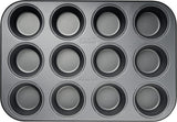 Zenker 12Er Muffinform Energy, Premium-Backform, Für Köstliche Kuchen, Verkürzt Die Backzeit Um Bis Zu 20% (Farbe: Silber/Anthrazit), Menge: 1 Stück, Hellgrau Und Dunkelgrau Formen und Tabletts zum Backen Naty Shop