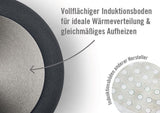 Woll Nowo Titan-Flachpfanne – Induktion, 5 cm Höhe, abnehmbarer Griff – für alle Herdarten, Aluminiumguss, Antihaftbeschichtung. Töpfe und Pfannen Naty Shop