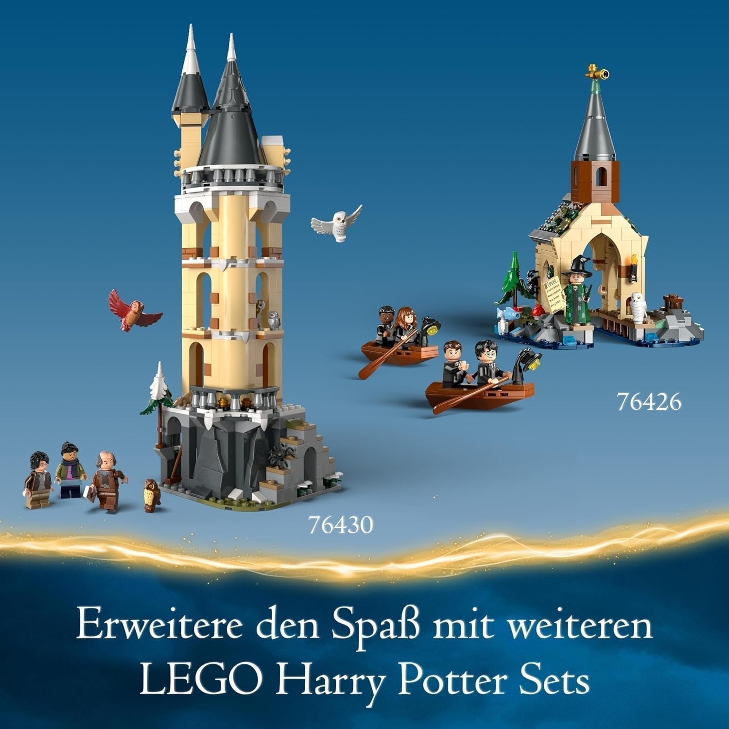 LEGO Harry Potter Hagrids Hütte: Ein unerwarteter Besuch, Set mit 5 Minifiguren und 2 Tierfiguren, Geschenk für Frauen und Männer, magisches Abenteuerspielzeug, Fantasy-Set 76428 Bausets Beuche den LEGO-Store