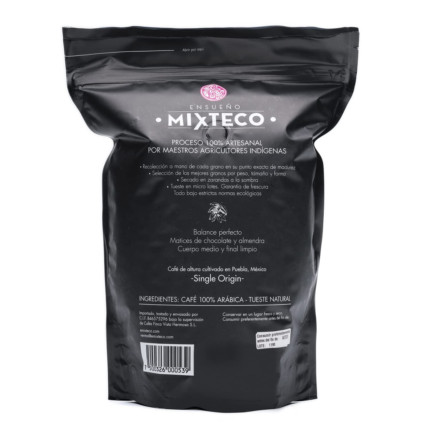 Geröstete Arabica-Kaffeebohnen | 500 g mit einem Hauch von Kakao und Mandeln | Von einer traditionellen Kaffeerösterei | Zarter Geschmack