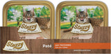 Mister Nassfutter für ausgewachsene Katzen, Truthahn, Linie Pastete und Fleisch in Stücken, gesamt 3,2 kg (32 Becher x 100 g)