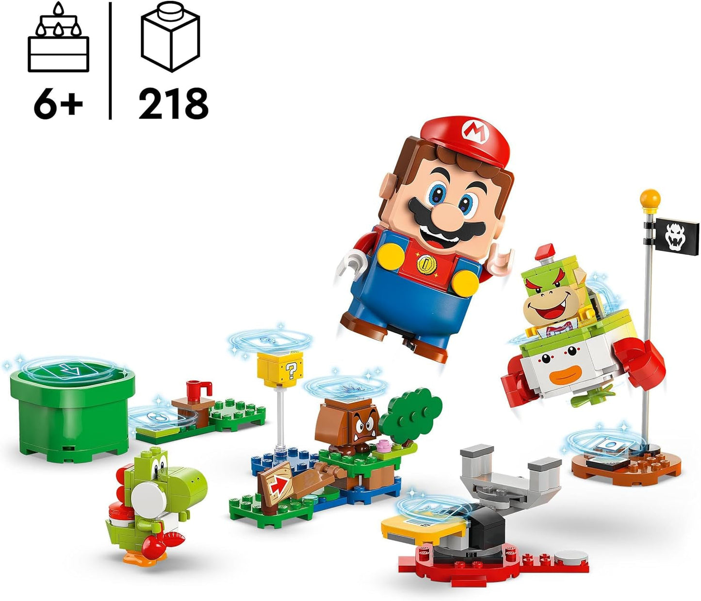 LEGO Super Mario Abenteuer mit interaktivem Mario, Junior-Clownwagen-Set, Spielzeug-Yoshi, Nintendo-Geschenk für Jungen, Mädchen und Gamer ab 6 Jahren 71439 Bausets Besuchen Sie den LEGO-Store