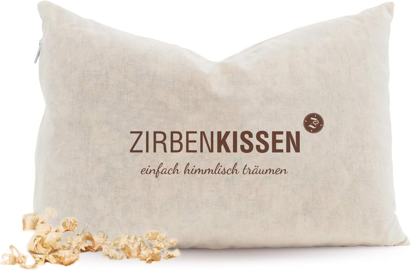 Zirbenfamilie Zirbenkissen Einfach himmlisch träumend 30x20 cm Holz Natur 1 Stück (1 Packung) Naty Shop Standardkissen Traditionell