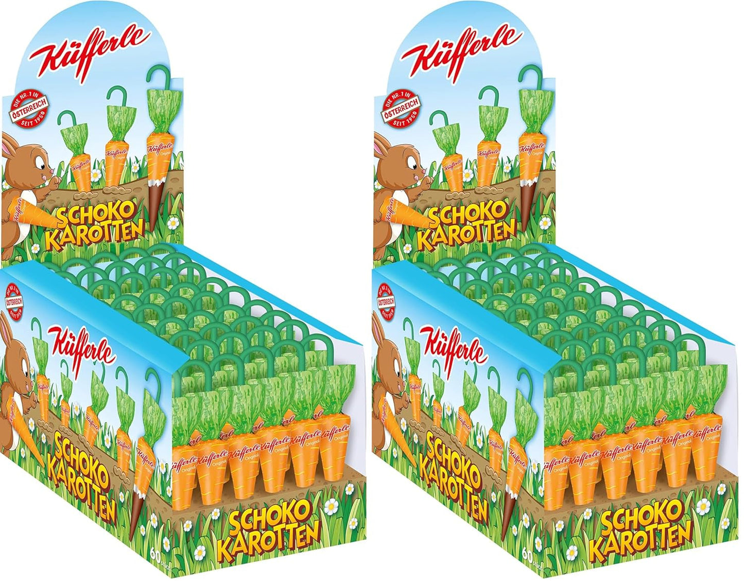 Küfferle, Karotten mit Originalschokolade 810 g 60 Stk., Vollmilchschokolade, 1 Stück