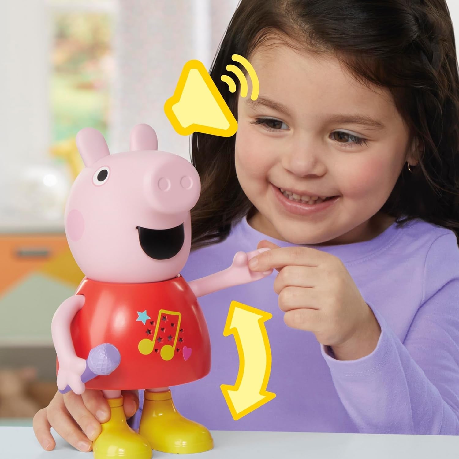Peppa Pig Puppe, sprechend und singend, rosa, 20 cm