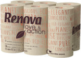Toilettenpapier Renova Love & Action, Beiger Paket 9 x 12 Rollos-: 108