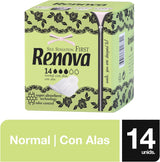 Renovieren Sie die ersten normalen Kompressen mit Flügeln | 14 Tabletten | Ultradünn und super saugfähig