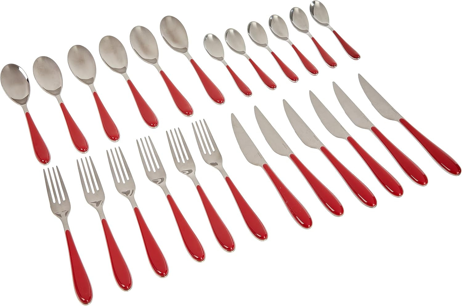 Bugatti Gioia Besteckset, 24-teilig, rot Kitchen Naty Shop