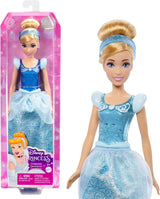 Mattel DISNEY Prinzessin Aschenputtel – Bewegliche Puppe mit funkelndem Kostüm, abnehmbaren Schuhen und Tiara, kämmbares Haar für Friseurspaß, für Kinder ab 3 Jahren, HLW06 Naty Shop Aschenputtel-Puppen