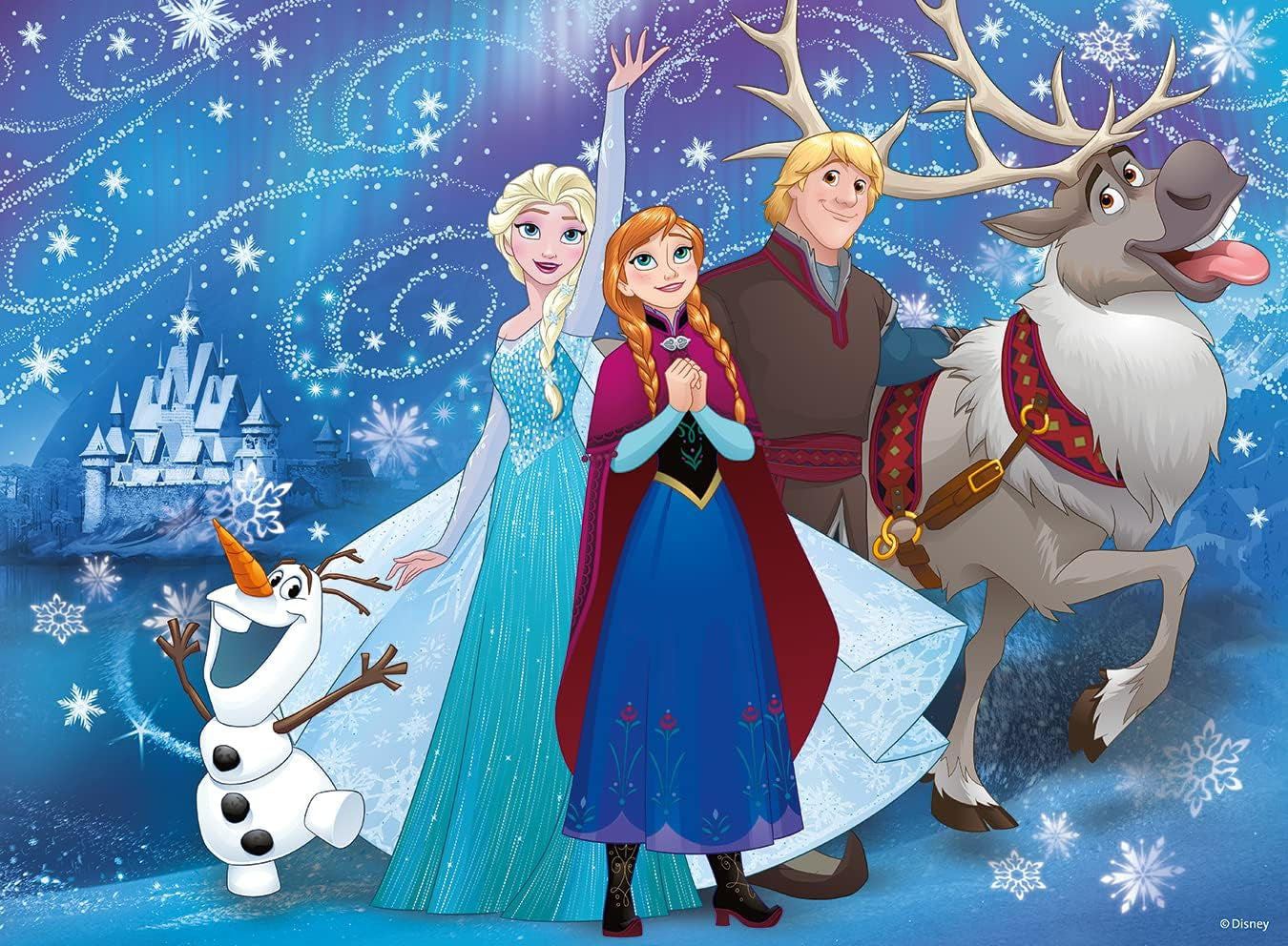 Ravensburger Puzzle für Kinder – 13610 Frozen – Funkelnder Schnee – Disney Frozen Puzzle für Kinder ab 6 Jahren, mit 100 Teilen im XXL-Format, mit Glitzer. Puzzle Naty Shop