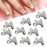 10 Stück Nagelclips, Metallclip, Nagelverlängerungsclip, Nagelkunst-Werkzeug, Fiberglas-Fixierer, Nagelkunst-Zubehör, langlebig, praktische Ausrüstung, Heim-DIY-Salon
