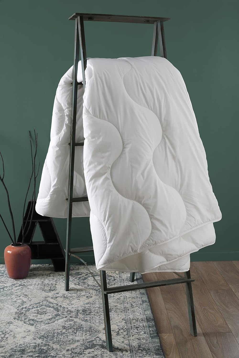 Decke, gemäßigt, synthetisch, 220 x 240 cm, für Doppelbett, Amazon-Decke, milbendicht und flauschig, recycelte Faser, maschinenwaschbar bei 40 ° C Bettdecken und Steppdecken Naty Shop